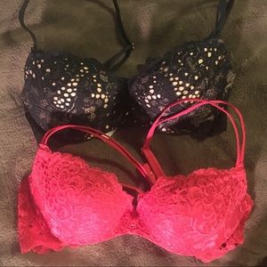 Lot of 2 VS Padded Demi Very Sexy Push-Up Bras